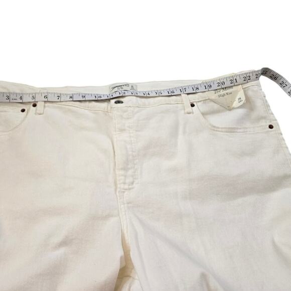 Abercrombie & Fitch The Mom High Rise Distressed White Jeans Plus Size 22 36 new - Picture 11 of 16